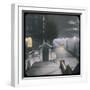 A Night View of Victoria Embankment-null-Framed Photographic Print