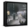 A Night View of Victoria Embankment-null-Framed Stretched Canvas