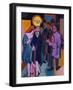 A Nightime Streetscene; Nachtiliches Strassenbild-Ernst Ludwig Kirchner-Framed Giclee Print