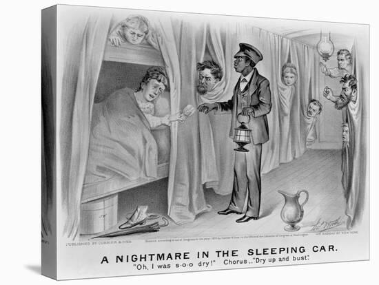 A Nightmare in the Sleeping Car-Currier & Ives-Stretched Canvas