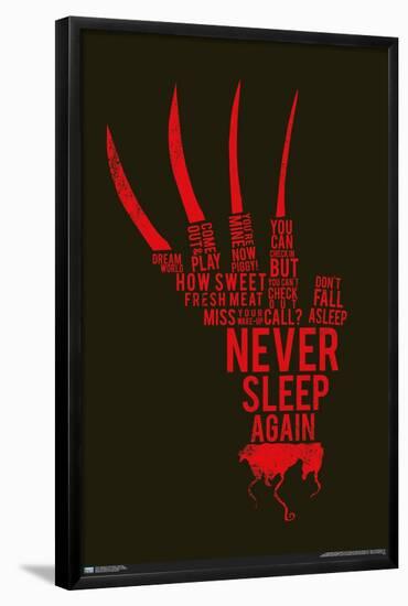 A Nightmare on Elm Street - Hand Text-Trends International-Framed Poster