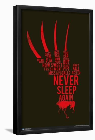 A Nightmare on Elm Street - Hand Text-Trends International-Framed Poster