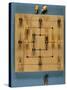 A Nine Man's Morris Board, with Pegs-null-Stretched Canvas