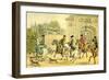 'A noble hunting party'-Thomas Rowlandson-Framed Giclee Print