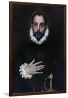 A Nobleman with His Hand on His Chest, C1577-1584-El Greco-Framed Giclee Print