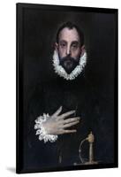 A Nobleman with His Hand on His Chest, C1577-1584-El Greco-Framed Giclee Print