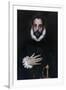 A Nobleman with His Hand on His Chest, C1577-1584-El Greco-Framed Giclee Print