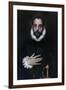 A Nobleman with His Hand on His Chest, C1577-1584-El Greco-Framed Giclee Print