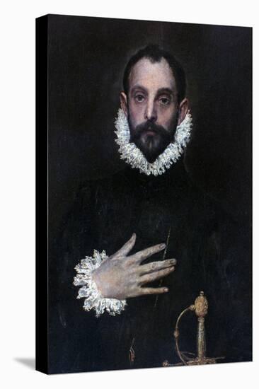 A Nobleman with His Hand on His Chest, C1577-1584-El Greco-Stretched Canvas