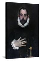 A Nobleman with His Hand on His Chest, C1577-1584-El Greco-Stretched Canvas