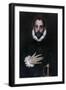 A Nobleman with His Hand on His Chest, C1577-1584-El Greco-Framed Giclee Print