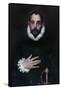 A Nobleman with His Hand on His Chest, C1577-1584-El Greco-Framed Stretched Canvas