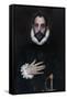 A Nobleman with His Hand on His Chest, C1577-1584-El Greco-Framed Stretched Canvas