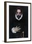 A Nobleman with His Hand on His Chest, C1577-1584-El Greco-Framed Giclee Print