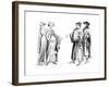 A Noblewoman, Servant and Member of the Bourgeoisie, 14th Century-null-Framed Giclee Print