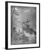 A Nocturnal Discourse, from 'Don Quixote De La Mancha' by Miguel Cervantes (1547-1616) Engraved…-Gustave Doré-Framed Giclee Print