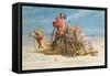 A Nomad and His Camel Resting in the Desert, 1874-Carl Haag-Framed Stretched Canvas