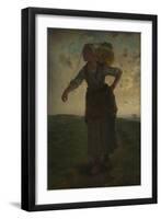 A Norman Milkmaid at Greville, 1871-Jean-Francois Millet-Framed Giclee Print