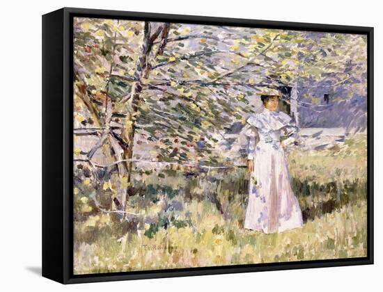 A Normandy Garden, October-Theodore Robinson-Framed Stretched Canvas