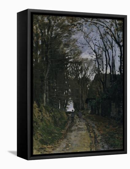 A Normandy Path-Claude Monet-Framed Stretched Canvas