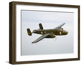 A North American B-25 Mitchell in Flight-Stocktrek Images-Framed Photographic Print