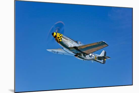 A North American P-51D Mustang in Flight Near Chino, California-null-Mounted Photographic Print