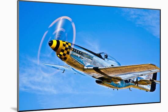 A North American P-51D Mustang in Flight Near Chino, California-null-Mounted Photographic Print