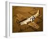 A North American P-51D Mustang in Flight-Stocktrek Images-Framed Photographic Print