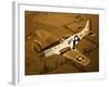 A North American P-51D Mustang in Flight-Stocktrek Images-Framed Photographic Print