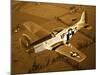 A North American P-51D Mustang in Flight-Stocktrek Images-Mounted Photographic Print