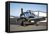 A North American T-28 Trojan Military Trainer Aircraft-null-Framed Stretched Canvas