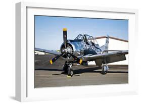 A North American T-28 Trojan Military Trainer Aircraft-null-Framed Photographic Print