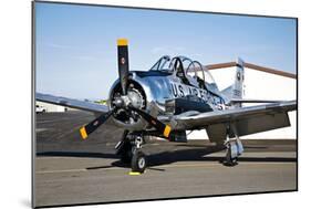 A North American T-28 Trojan Military Trainer Aircraft-null-Mounted Photographic Print