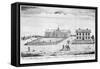 A North-West Prospect of Nassau Hall with Front View of the Presidents House in New Jersey-Henry Dawkins-Framed Stretched Canvas