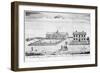 A North-West Prospect of Nassau Hall with Front View of the Presidents House in New Jersey-Henry Dawkins-Framed Giclee Print