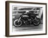 A Norton in Action in the Isle of Man TT, 1950-null-Framed Photographic Print