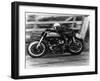 A Norton in Action in the Isle of Man TT, 1950-null-Framed Photographic Print