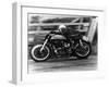 A Norton in Action in the Isle of Man TT, 1950-null-Framed Photographic Print