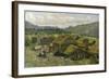 A Norwegian Village with Two Women (Oil on Canvas)-Gerhard Peter Frantz Vilhelm Munthe-Framed Giclee Print