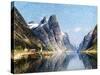 A Norweigan Fjord Scene-Adelsteen Normann-Stretched Canvas