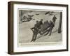 A Novel Ambulance, Conveying a Sick Woman Down Mount Pilatus in a Sledge-Robert Barnes-Framed Giclee Print