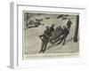 A Novel Ambulance, Conveying a Sick Woman Down Mount Pilatus in a Sledge-Robert Barnes-Framed Giclee Print