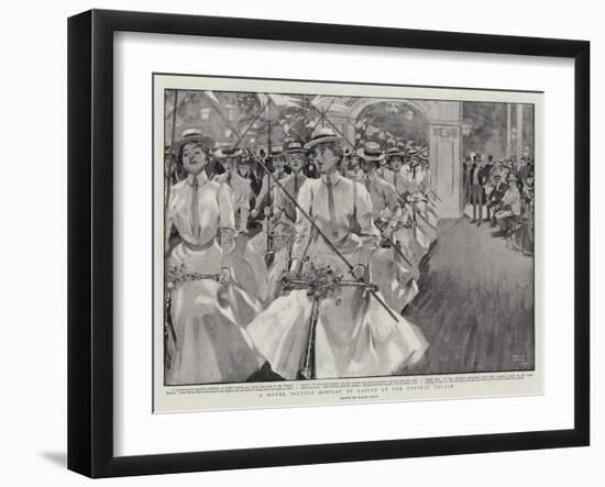 A Novel Bicycle Display by Ladies at the Crystal Palace-Frank Craig-Framed Giclee Print