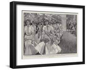 A Novel Bicycle Display by Ladies at the Crystal Palace-Frank Craig-Framed Giclee Print