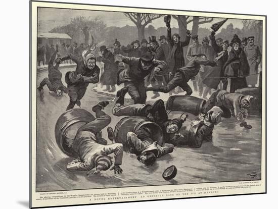 A Novel Entertainment an Obstacle Race on the Ice at Hamburg-Gordon Frederick Browne-Mounted Giclee Print