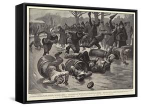 A Novel Entertainment an Obstacle Race on the Ice at Hamburg-Gordon Frederick Browne-Framed Stretched Canvas