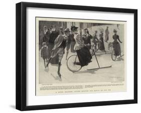 A Novel Machine, Cycles Adapted for Riding on the Ice-Frank Craig-Framed Giclee Print