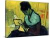 A Novel Reader-Vincent van Gogh-Stretched Canvas