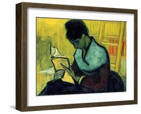 A Novel Reader-Vincent van Gogh-Framed Giclee Print