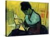 A Novel Reader-Vincent van Gogh-Stretched Canvas